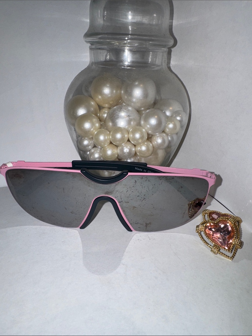 Pink Shield-Style Women's Sunglasses